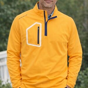 EUC Men's Peter Millar Forge Performance Quarter Zip Pullover Shirt Size MEDIUM